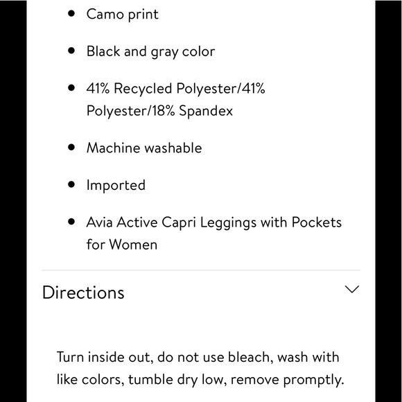 Avia Printed Capri W/pocket in Multi Size Large - Picture 15 of 16